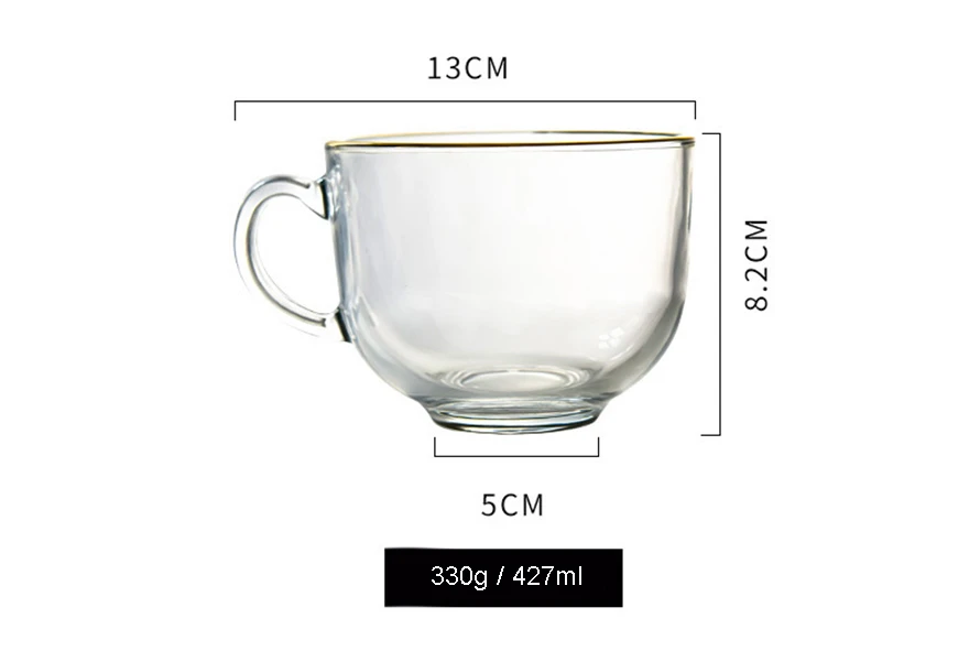 large glass mug with handle----5 large glass mug with handle----5