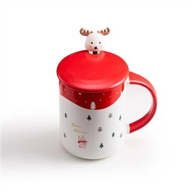 Tassa de Nadal de ceràmica amb tapa