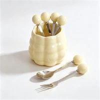 Pot de ceràmica amb forquilles petites